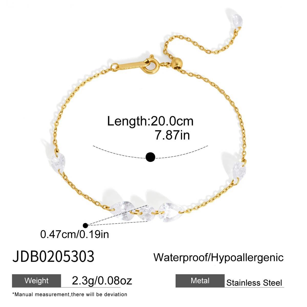 Minimalist Gold Plated Cubic Zirconia Bangle Bracelet 6W6JBR598