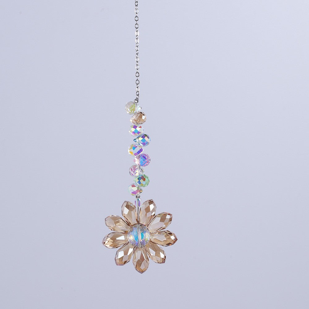 Colorful Crystal Ball Chain Floral Pendant Suncatchers MK2CZAS6H7HLS70