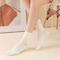 Solid Cotton Mid Calf Socks - DippedShop Wholesale - #5955