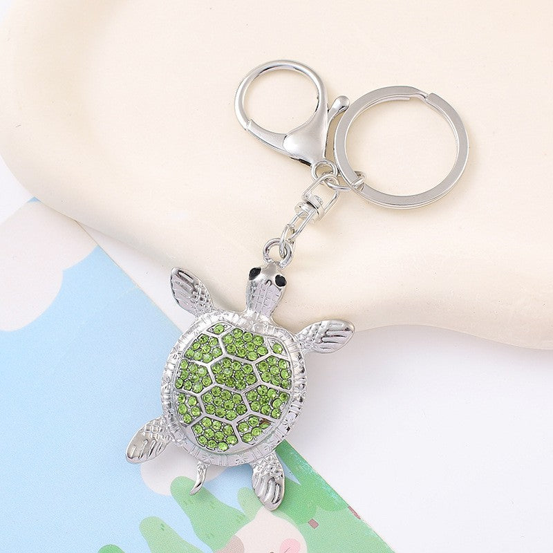 Funny Rhinestones Dolphin Pendant Keychain Bag Charm 6W10BBC632