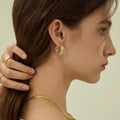 Elegant Double Layer Snake-bone Hoop Earrings 6W6JER583