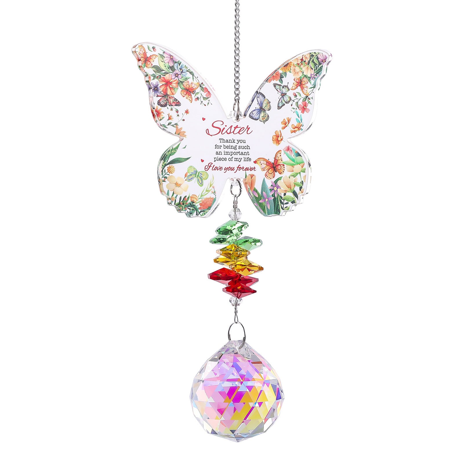 Oversized Butterfly Colorful Crystal Pendant Suncatchers MK2CZAS6H7HLS55