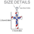 Trendy USA Flag Cross Pendant Choker Necklace 8ZA6JNC294L