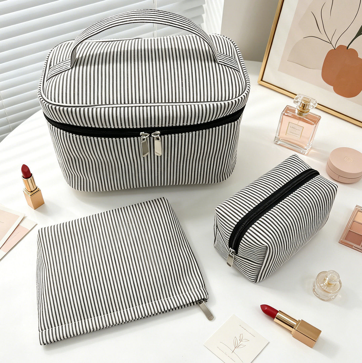 Minimalist Striped Print Large Capacity - DippedShop Wholesale - #5475