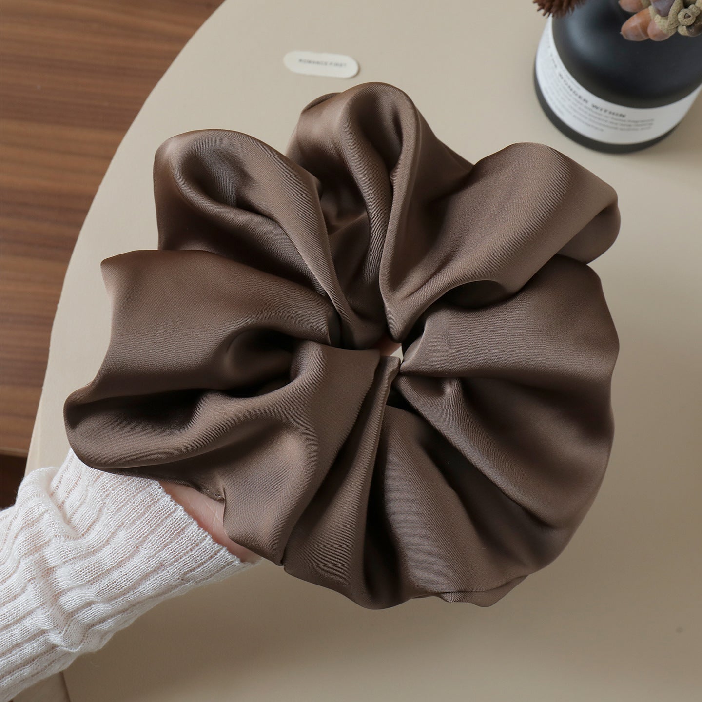 Solid Color Satin Hair Scrunchie MK2BLW6W6HSR31