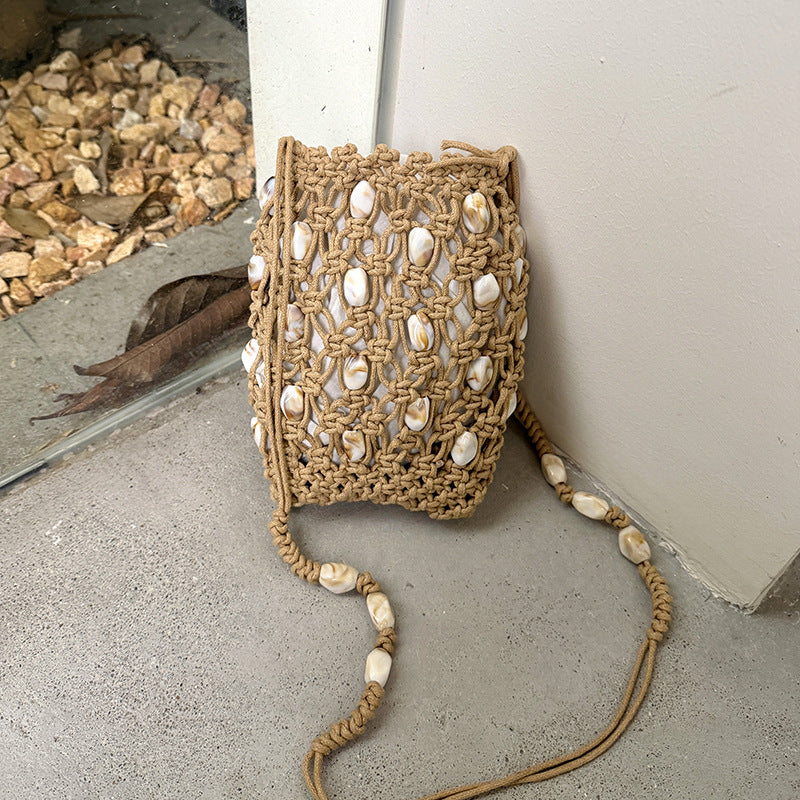 Trendy Hand Made Hollow Beaded Statement Crossbody Bag 8CW6BBG526L