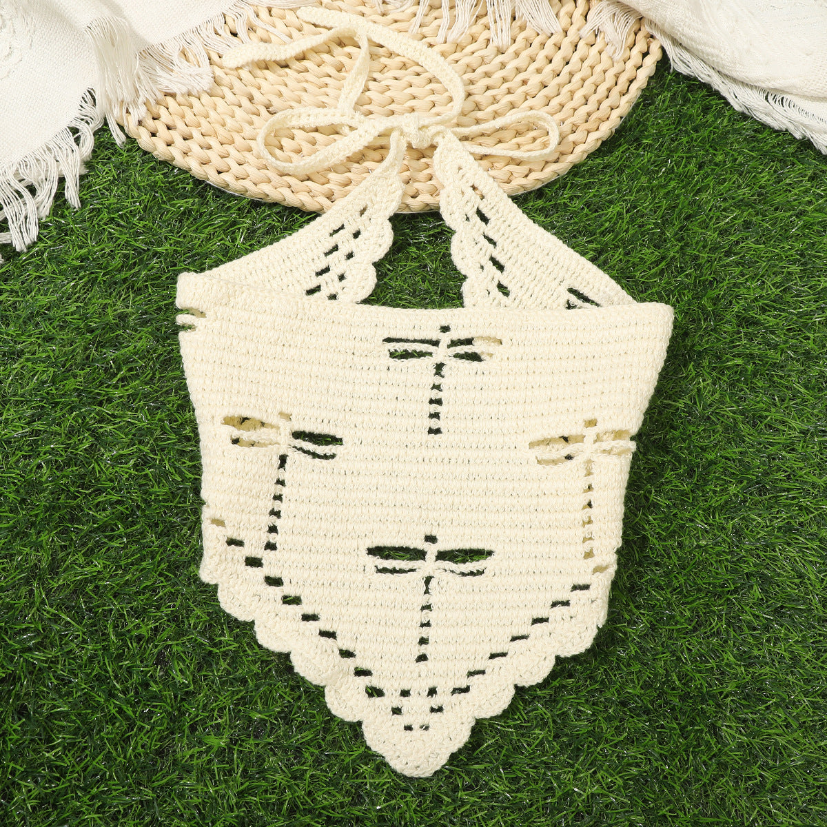 Hollow Out Crochet Triangle Bandana Headscarf MK2BK6W6HHS14