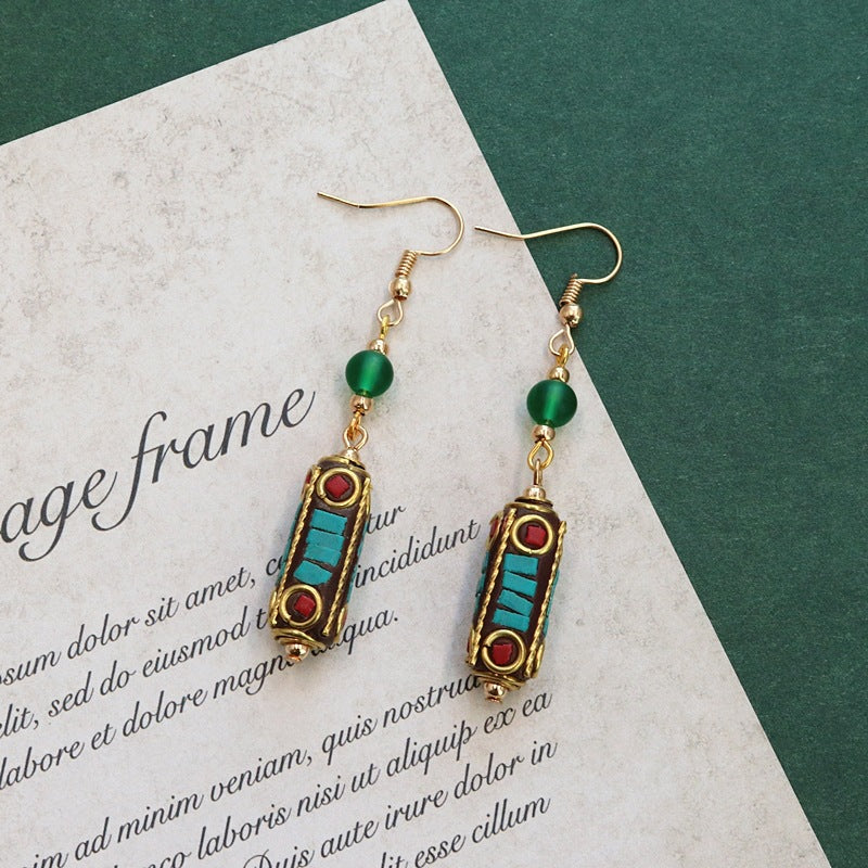 Vintage Ethnic Drop Earrings - DippedShop Wholesale - #0771