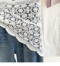 Fashion Hollow Lace Triangle Headscarf Hip Scarf 6W1SL15
