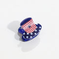 Stylish USA Flag Love Shape Nonslip Hair Clip 8AS6HCP58T