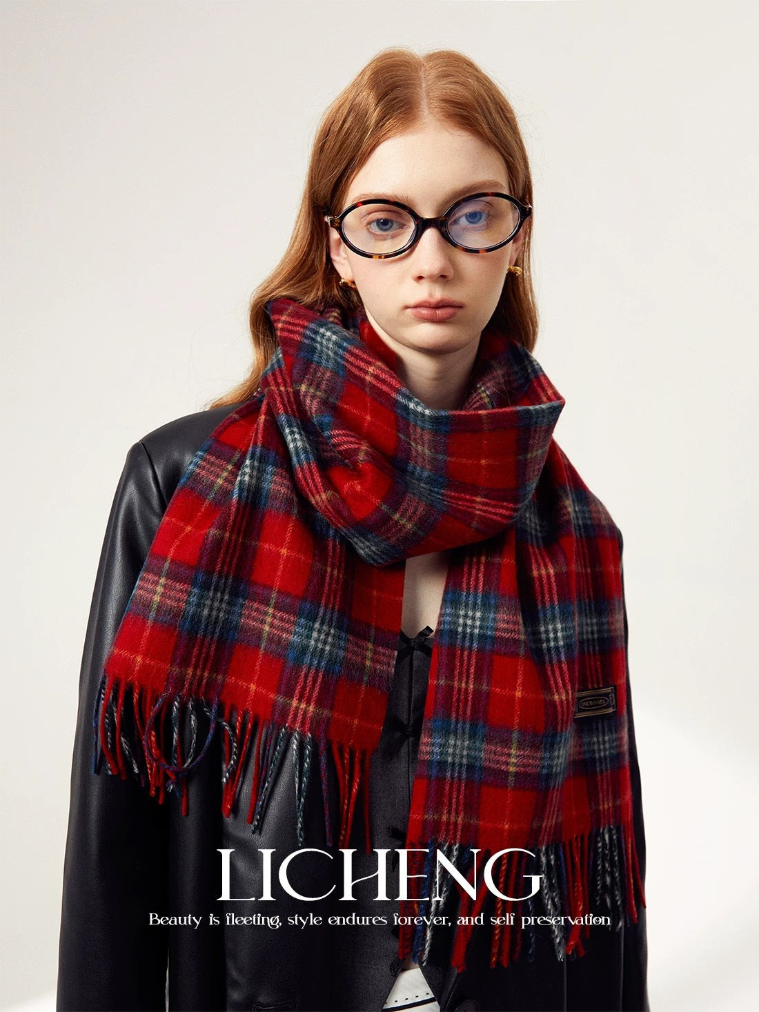 Vintage Plaid Fringe Scarf - DippedShop Wholesale - #2275