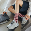 Striped Rib Knit Socks - DippedShop Wholesale - #8771
