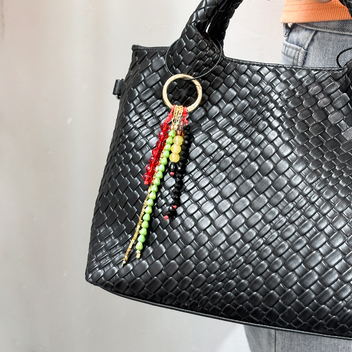 Crystal Beaded Tassel Charm - DippedShop Wholesale - #6451