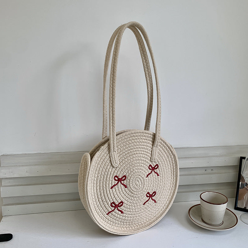 Minimalist Straw Woven Shoulder Bag - DippedShop Wholesale - #6595