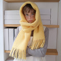 Warm Solid Color Wool Blend Knit Scarf 6W6NSW256