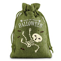 Halloween Cartoon Printed Burlap Drawstring Bags 6W10BBG1751
