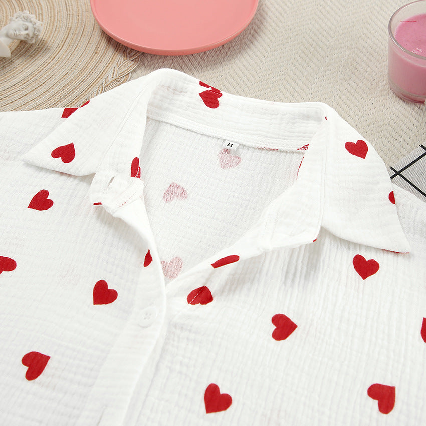 Love Print Flounce Sleepwear Set - DippedShop Wholesale - #9587