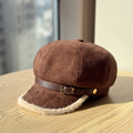 Fur Trim Beret Hat - DippedShop Wholesale - #6515