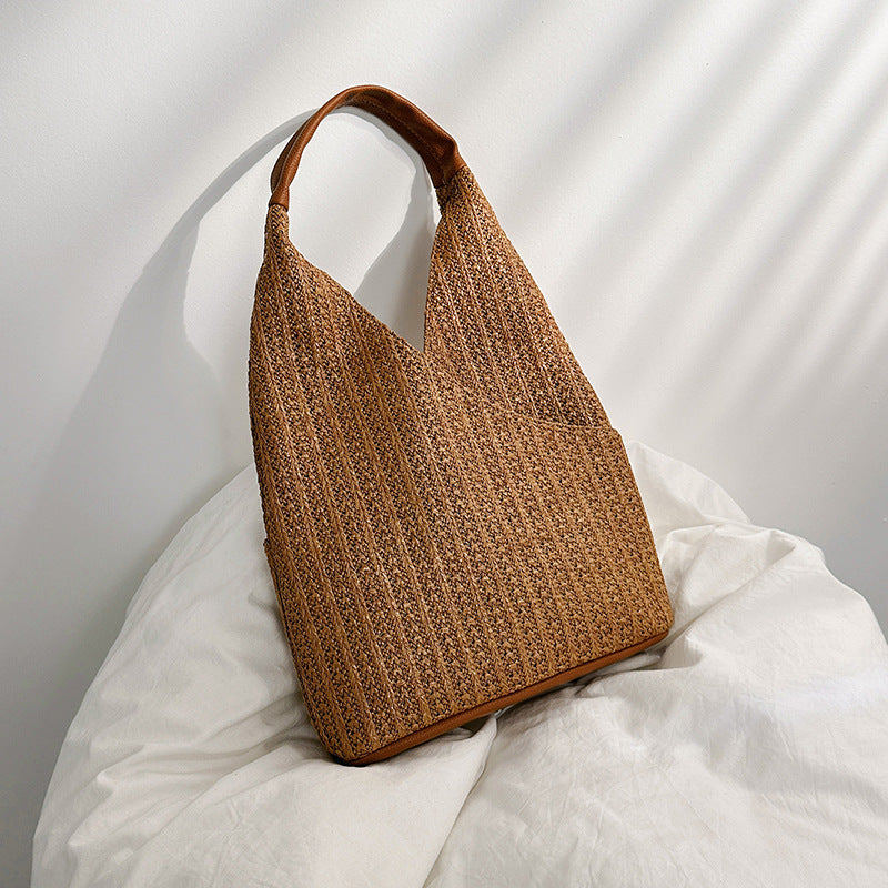 Large Capacity Straw Shoulder Bags DP25C807