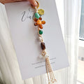 Flower Beaded Tassel Keychain - DippedShop Wholesale - #3875