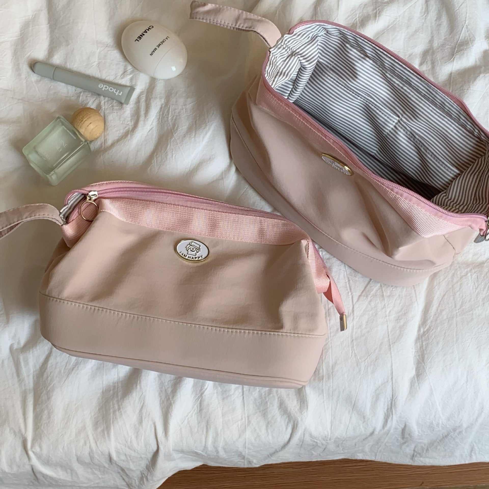 Simple Solid Color Large Capacity Makeup Bag MK2BW6S10BOB112