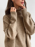 Loose High Collar Knit Set - DippedShop Wholesale - #9571