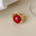 Stylish Gold Plated Diamond Open Ring 8ZA6JRG120T