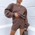 Solid Sweatshirt Short Set - DippedShop Wholesale - #2515