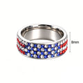 Stylish Stainless Steel Rhinestons Ring 8ZA6JRG202T