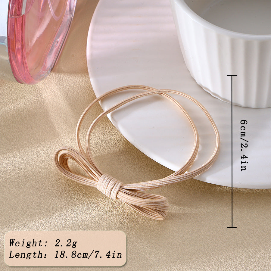 Minimalist Solid Color Bowknot Elastic Hair Tie MK2BW6W6HHT01