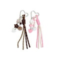 Trendy Plush Ball Heart Pendant Keychain Bag Charm 6W10BBC389