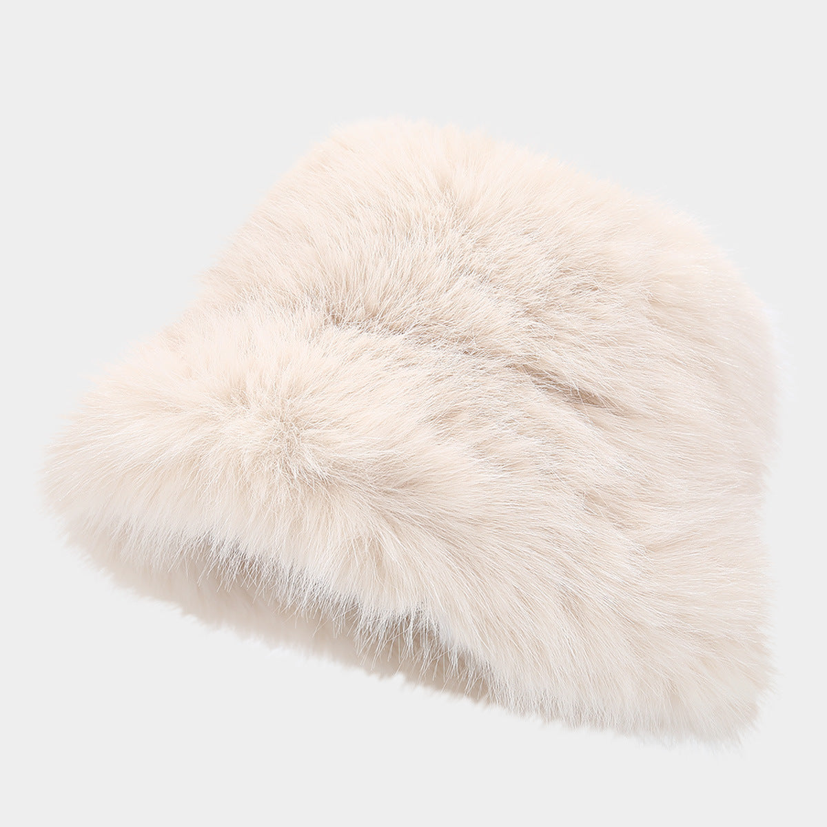 Vintage Fluffy Plush Thick Warm Bucket Hat 6W6HAT535
