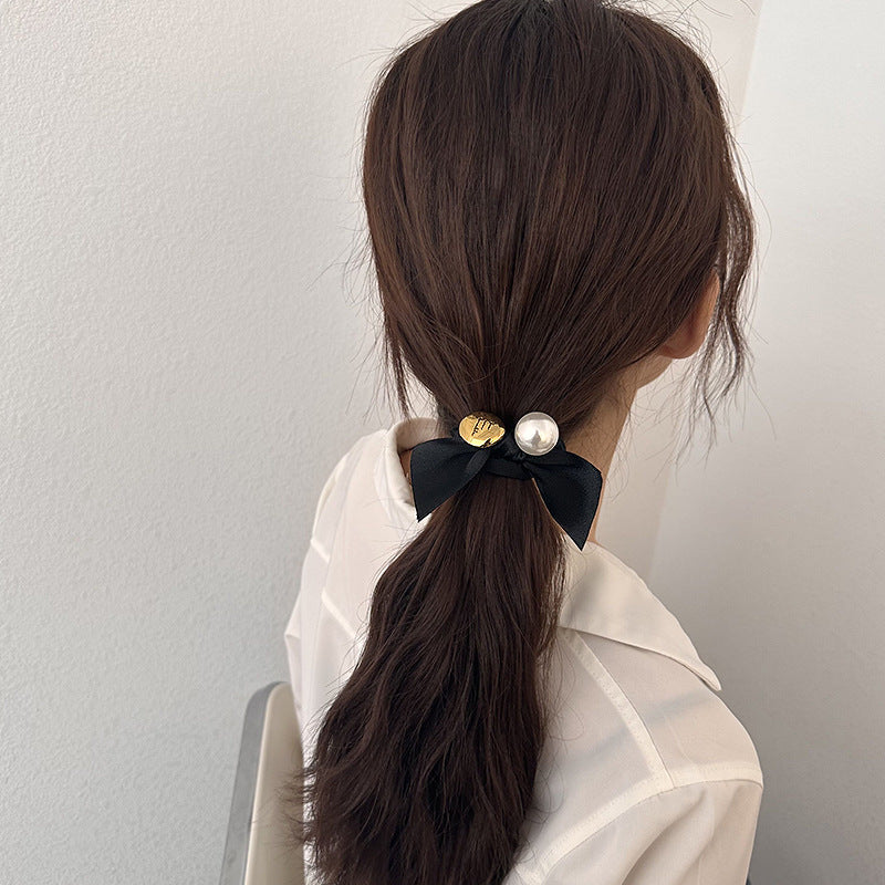 Bow Pearl Hair Tie - DippedShop Wholesale - #4899