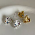 Geometric Heart Stud Earrings - DippedShop Wholesale - #7251