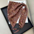 Chic Cashew Print Triangle Silk Scarf 6W6NSI242