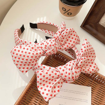 Cute Polka Dot Bow Wide Headbands DP25B863