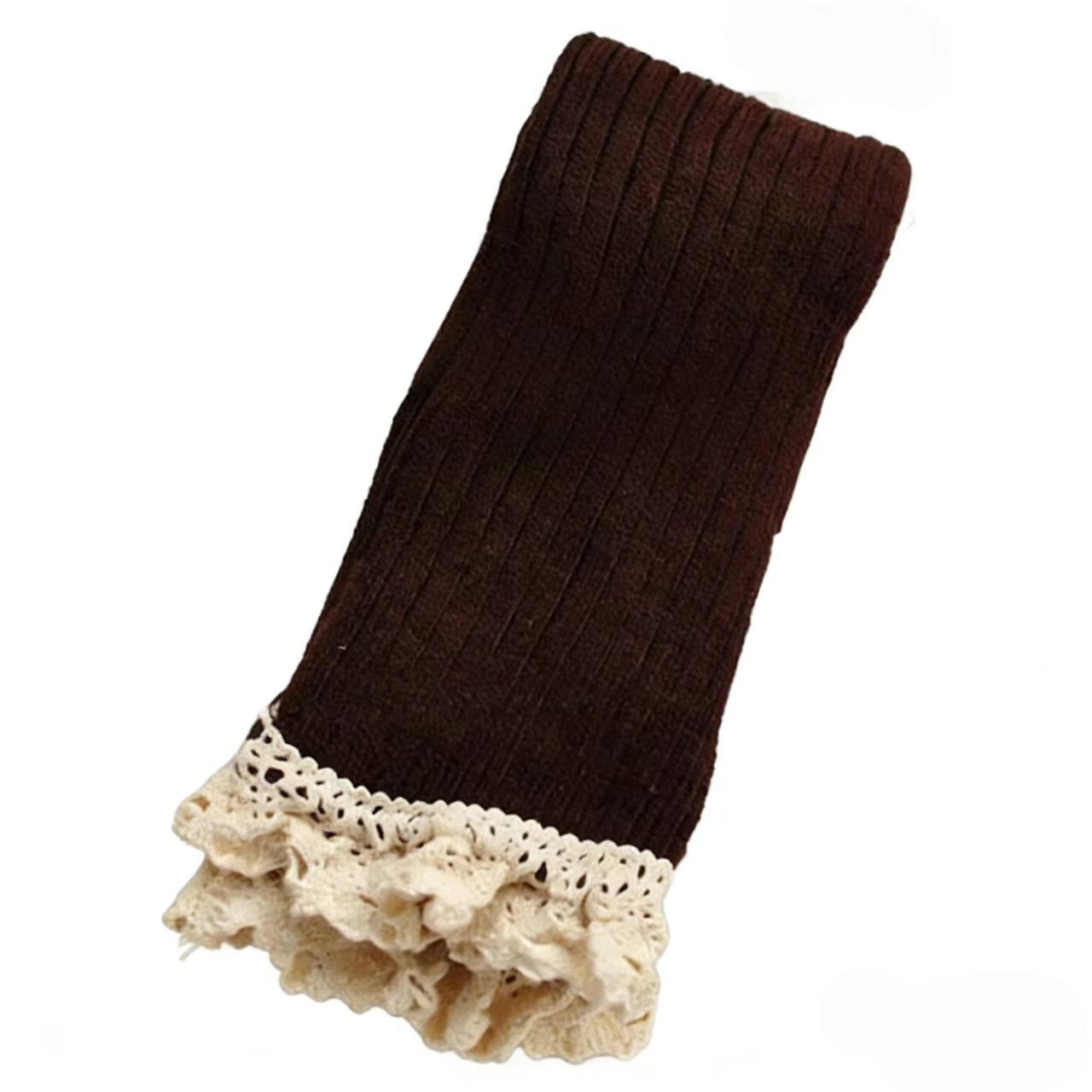Sweet Lace Trim Chunky Knit Crew Socks 6W8FSO757