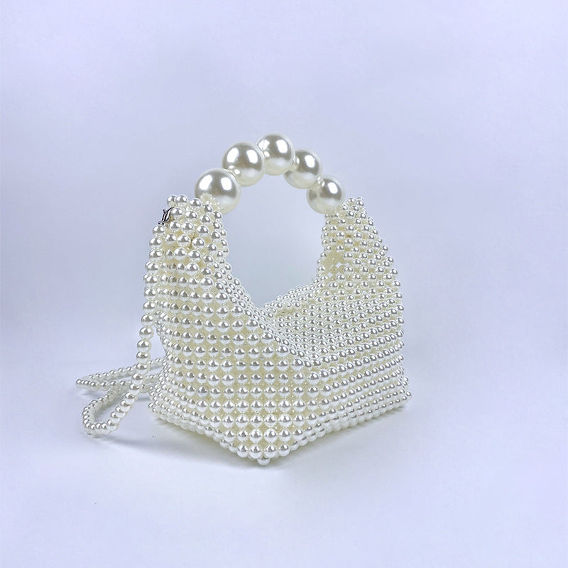 Handmade Pearl Beaded Evening Purse - DippedShop Wholesale - #2691