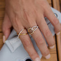 Geometric Cubic Zirconia Ring - DippedShop Wholesale - #3267