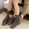 Plaid Slouchy Crew Socks - DippedShop Wholesale - #0611