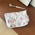 Sweet Floral Print Quilt Shell Cosmetic Bag 6S5CO117