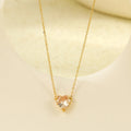Cubic Zirconia Heart Pendant Choker Necklace 6W6JNC392L