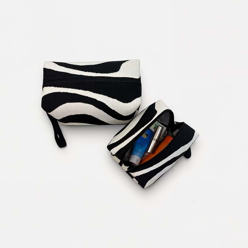 Striped Knit Cosmetic Bag - DippedShop Wholesale - #0867