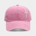 Vintage Wash Fade Cross Embroidery Baseball Caps MK2COW6W6HAT226