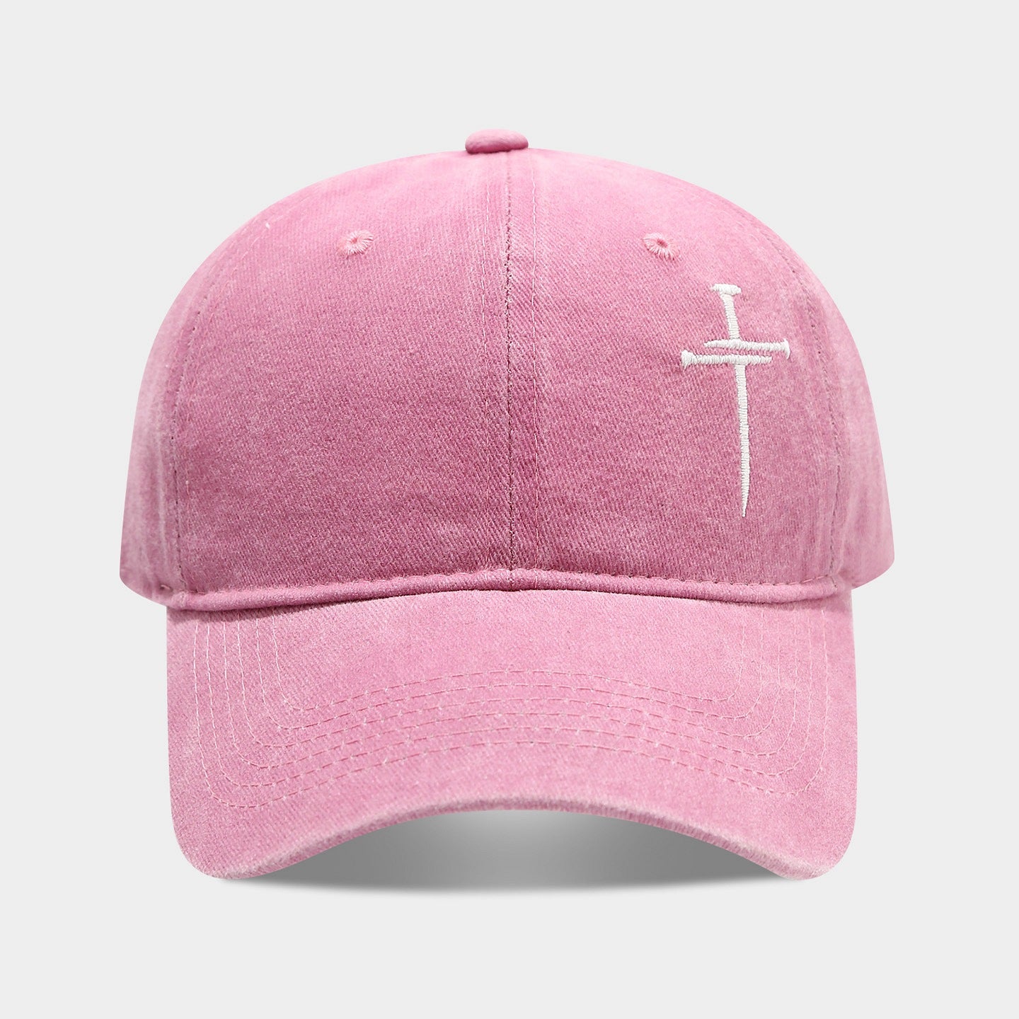 Vintage Wash Fade Cross Embroidery Baseball Caps MK2COW6W6HAT226