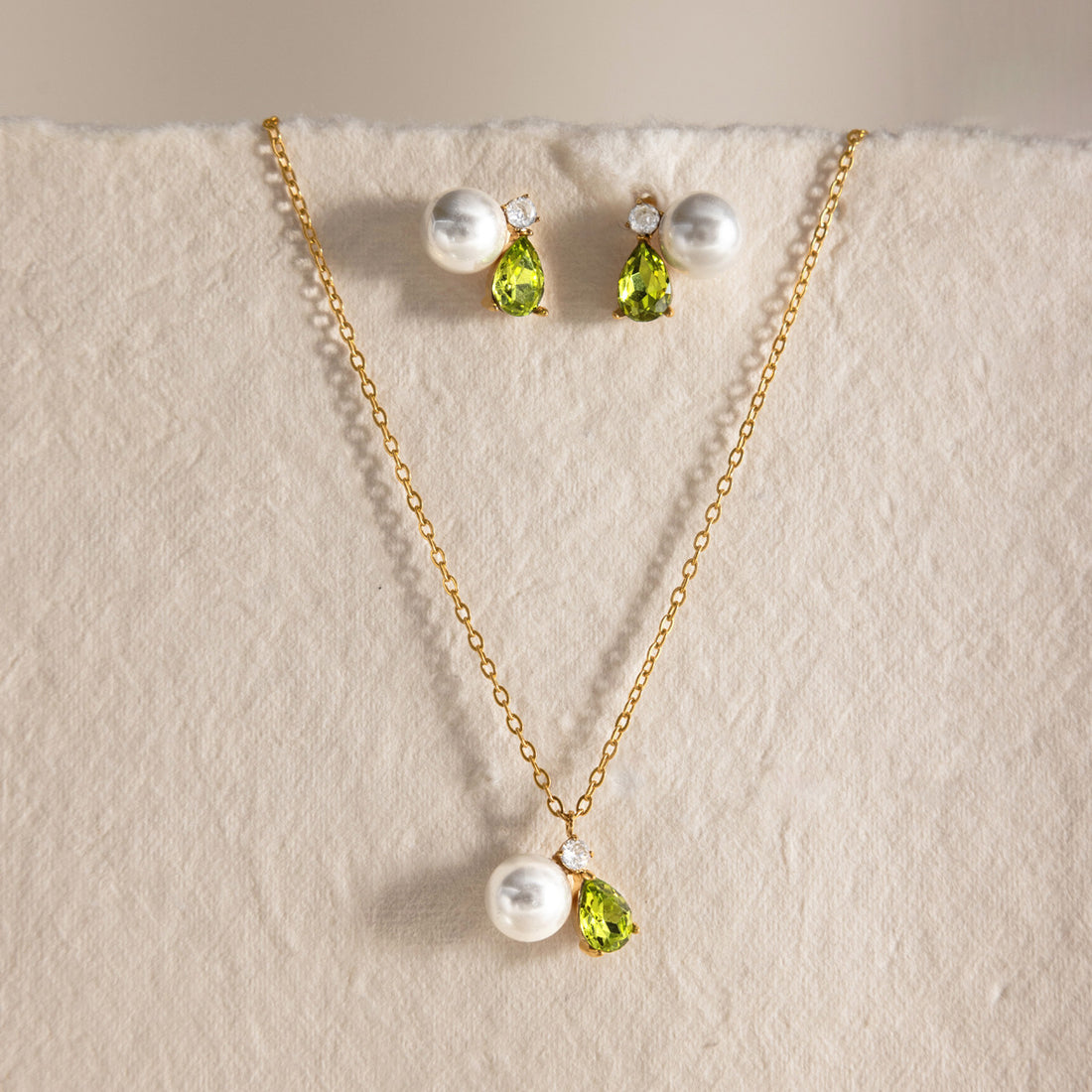 Teardrop Cubic Zirconia Chain Necklace - DippedShop Wholesale - #9843