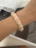 Chunky Colorful Enamel Gold Plated Bangle Bracelet 6W6JBR608