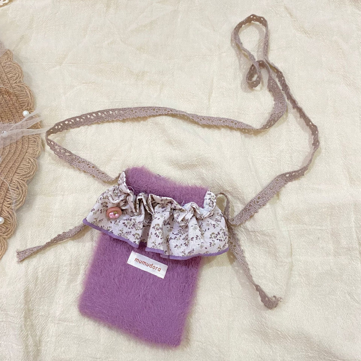Sweet Lace Trim Plush Cell - DippedShop Wholesale - #3219