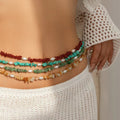 Boho-Style Irregular Stones Pearl Waist Belt 8ZA6JBC63L