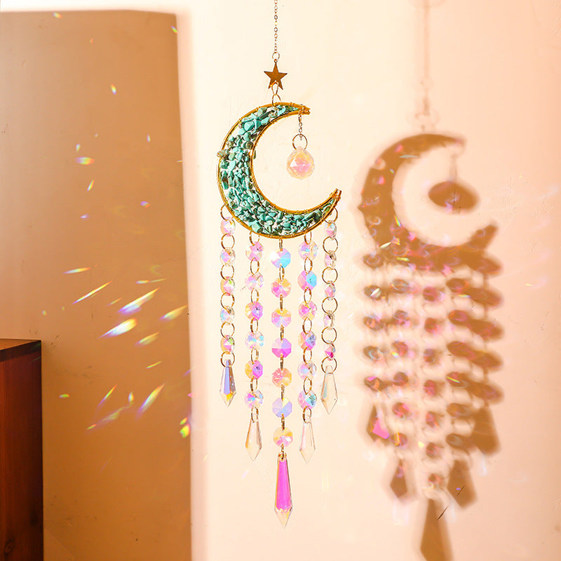 Colorful Moon Crystal Pendant Hanging Suncatchers MK2CZAS6H7HLS62